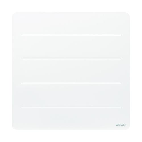 Radiateur électrique connecté horizontal à chaleur douce 1000W, blanc - Nirvana Néo, Atlantic